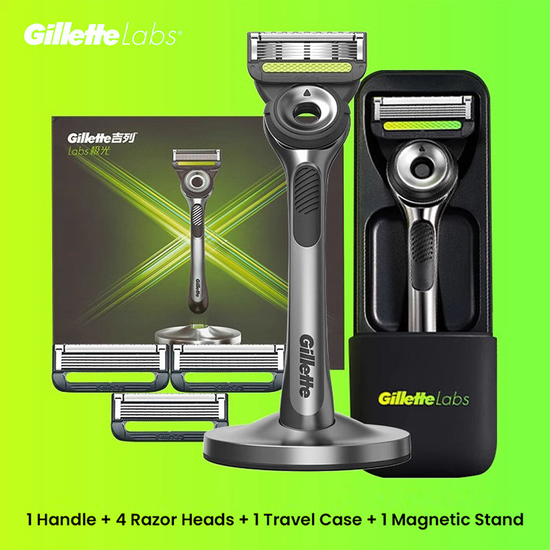 Gillette Labs Gift Kit Razor and Blade Travel Box Set 5-Layer Induction ...