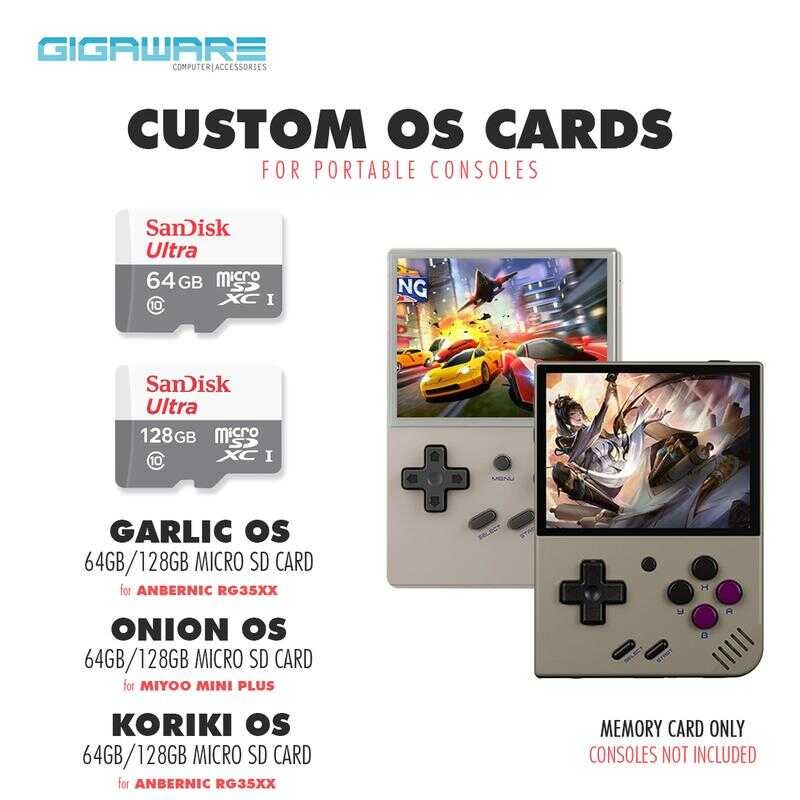 Gigaware Custom OS Cards For Portable Consoles Anbernic Rg35xx Garlicos ...