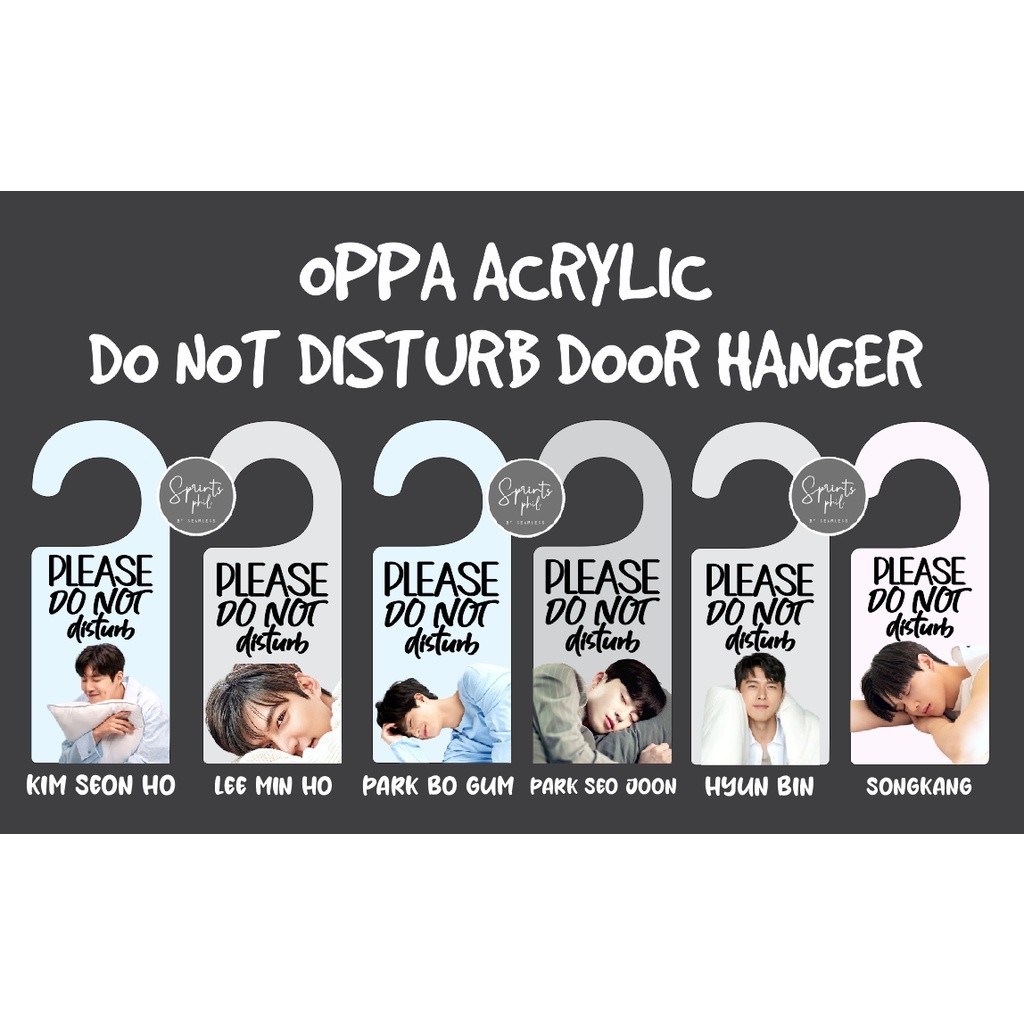 OPPA KIM SEON HO SEONHOHADA ACRYLIC DOOR HANGER DO NOT DISTURB SIGN ...
