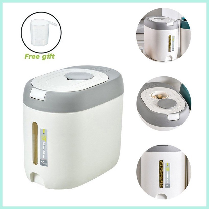 【Free Hook ＆ Cup】5KG/10KG Rice Dispenser Rice Storage Rice Container ...