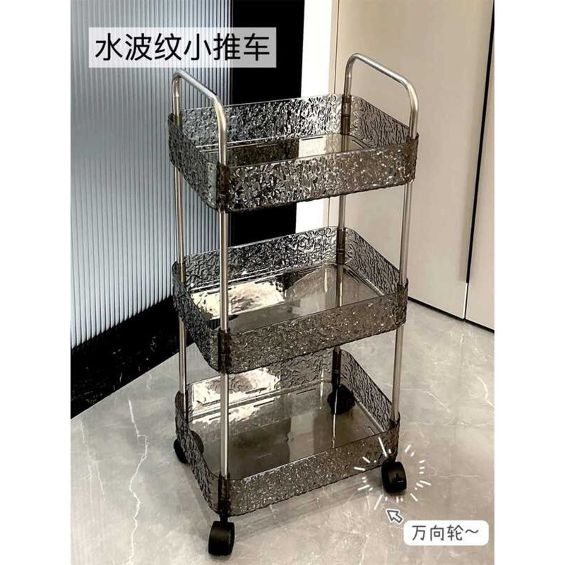 AA Acrylic Snack Trolley Storage Rack Multi-Layer Organizer Movable ...