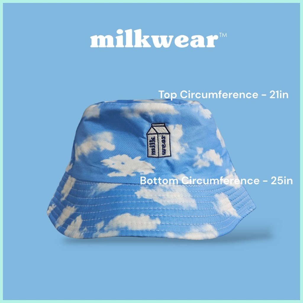 Milkwear Cloud Bucket Hat with Logo Embroidery | Shopee Philippines