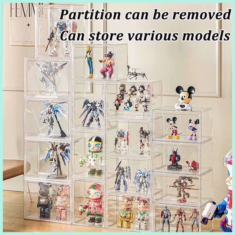 Transparent acrylic display case stackable acrylic box display magnetic ...