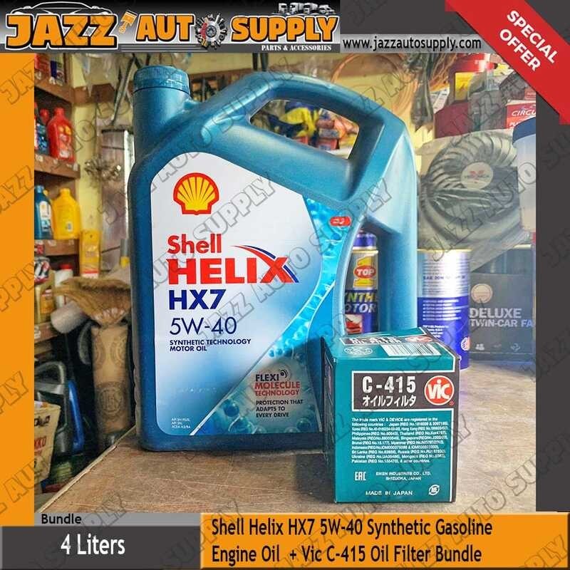 Helix Shell Hx7 Gasoline 5W-40 Synthetic Engine 4L + Vic C-415 Oil ...