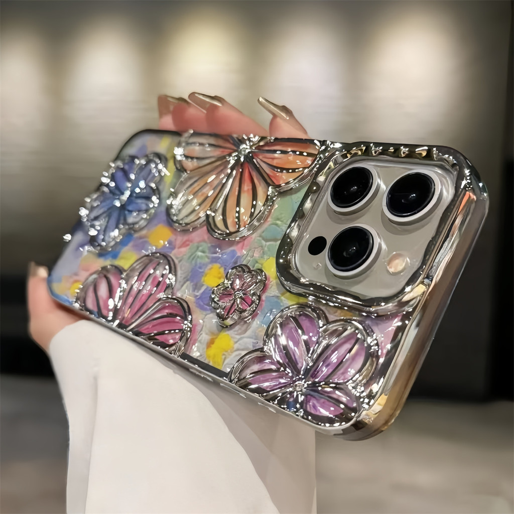 Fashion TPU Colorful Flower Phone Case for iPhone 11 12 13 14 15 Pro