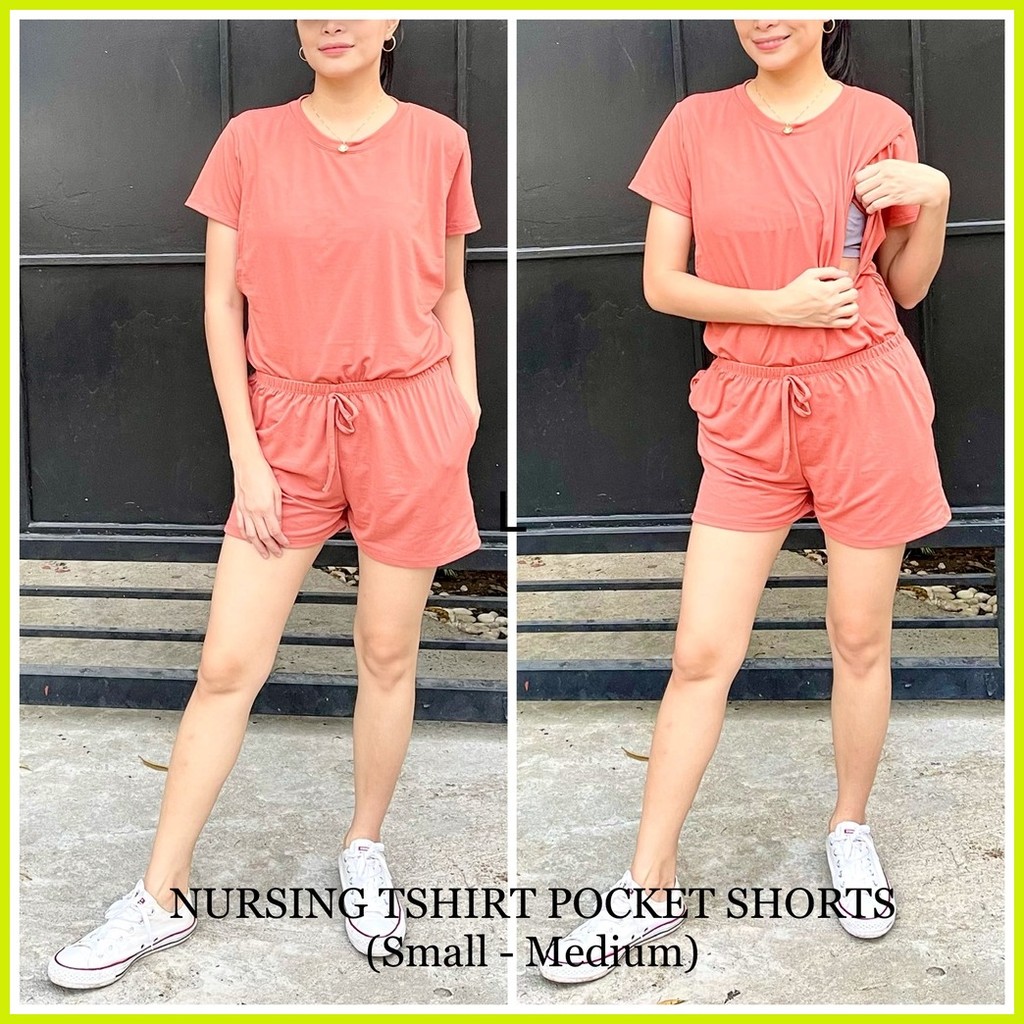 ∏ Nursing Terno Top and Shorts / Breastfeeding / Nursing wear ...