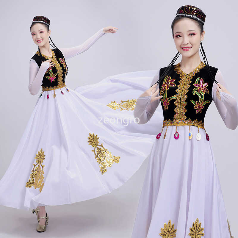 ZXH Elegante Kostum Ng Pagsayaw Xinjiang Kostum Ng Mga Kababaihang ...