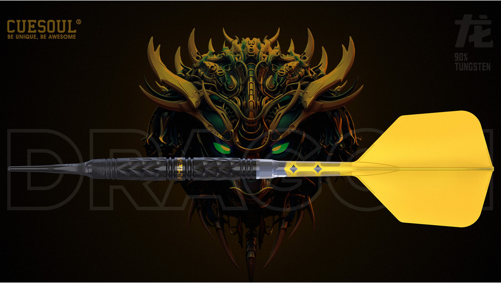 CUESOUL Dart-Set – Chinese Zodiac Tiger Design, 90% Wolfram, 18–20 G – Mit ROST T19 Flights