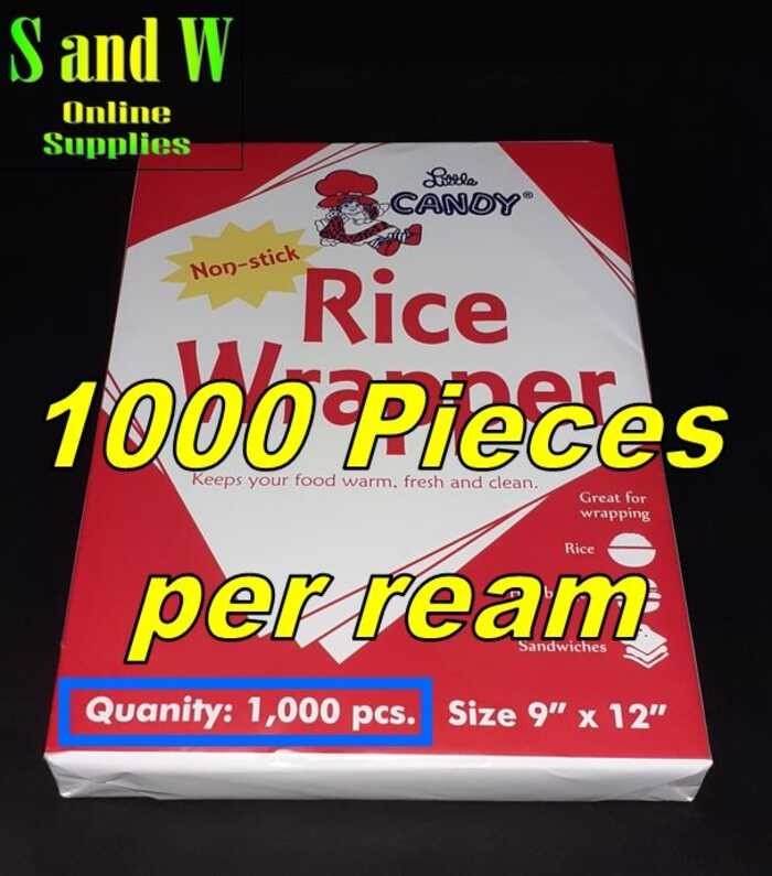 Rice Wrapper Paper Non Stick, Hamburger, Shawarma 7X10 And 9X12, 1000 ...