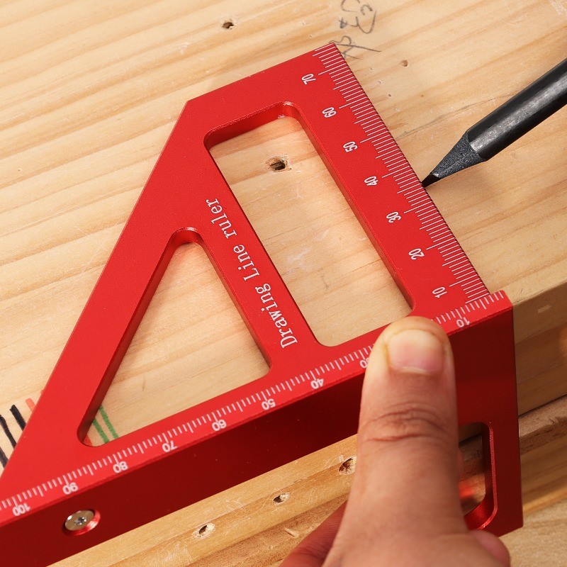 Carpenter Square Ruler - for Protractor Engineer - 45/90 Degree Layout ...