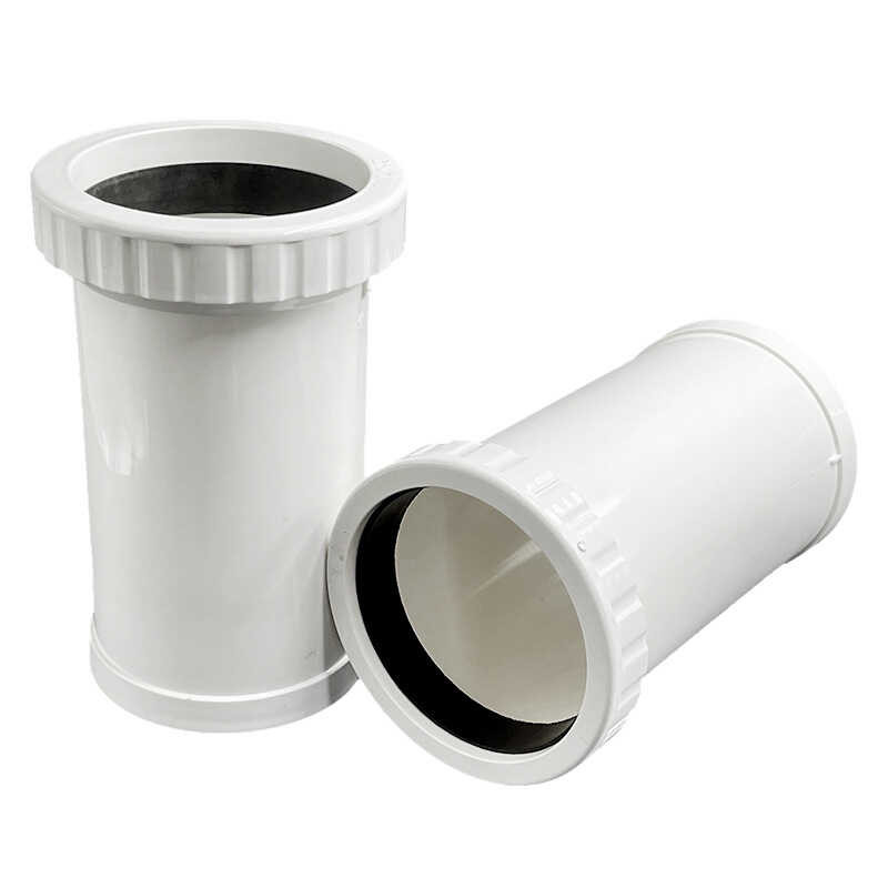 Drainage Pipe PVC Fittings 50 75 110 Extended Telescopic Joint Threaded ...