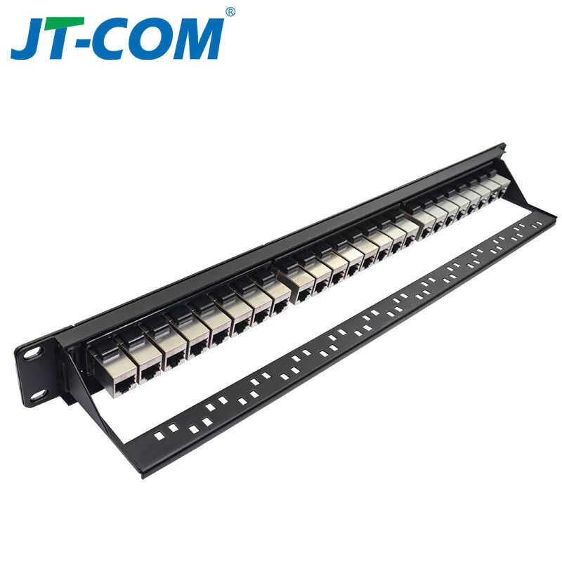 Jt-Com 19In 1U Rack 24 Port Cat6 Shielded Patch Panel Rj45 Network ...
