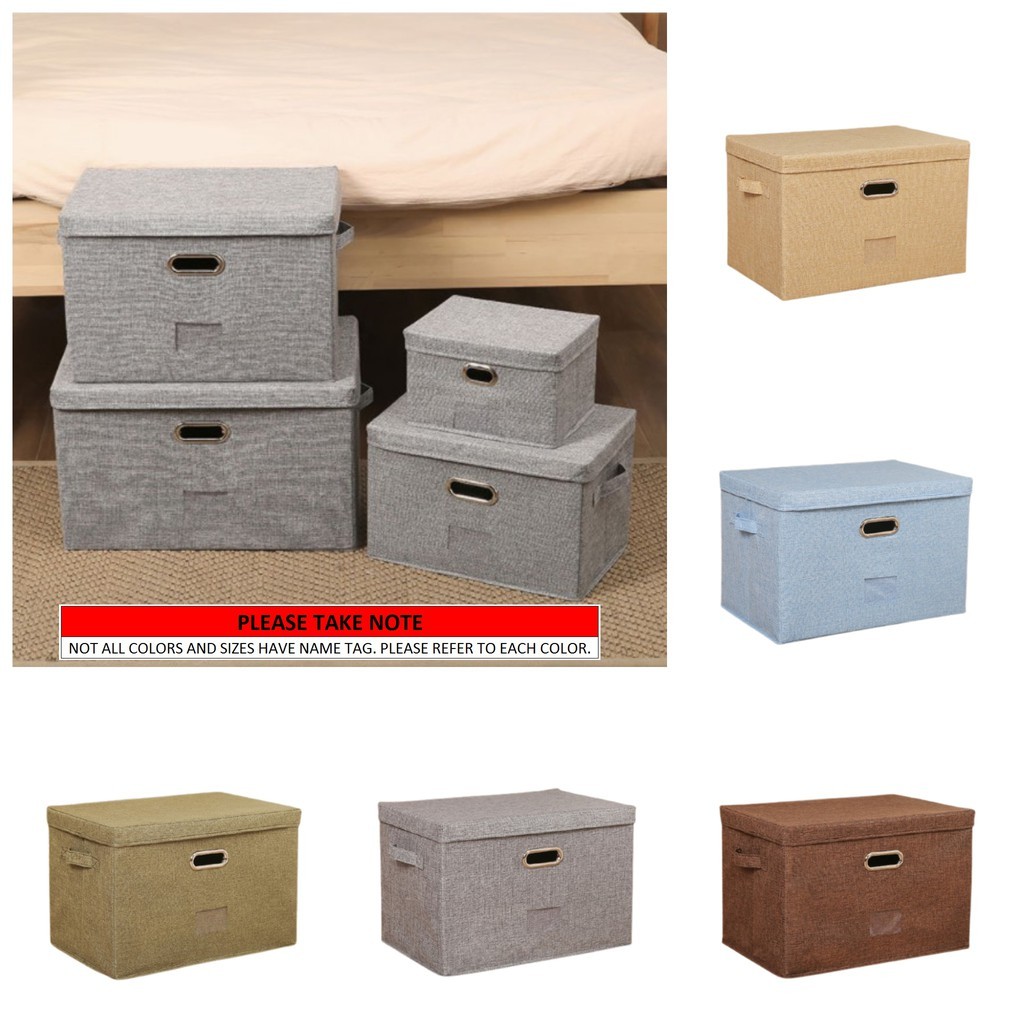 High Quality Thick Foldable Linen Basket Stackable Storage Box ...