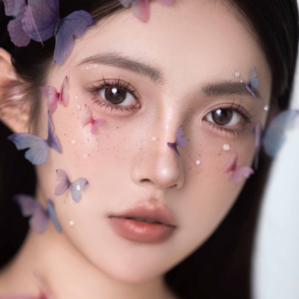 Spring Romantic Butterfly Flower Diamond Face Sticker Self Adhesive ...