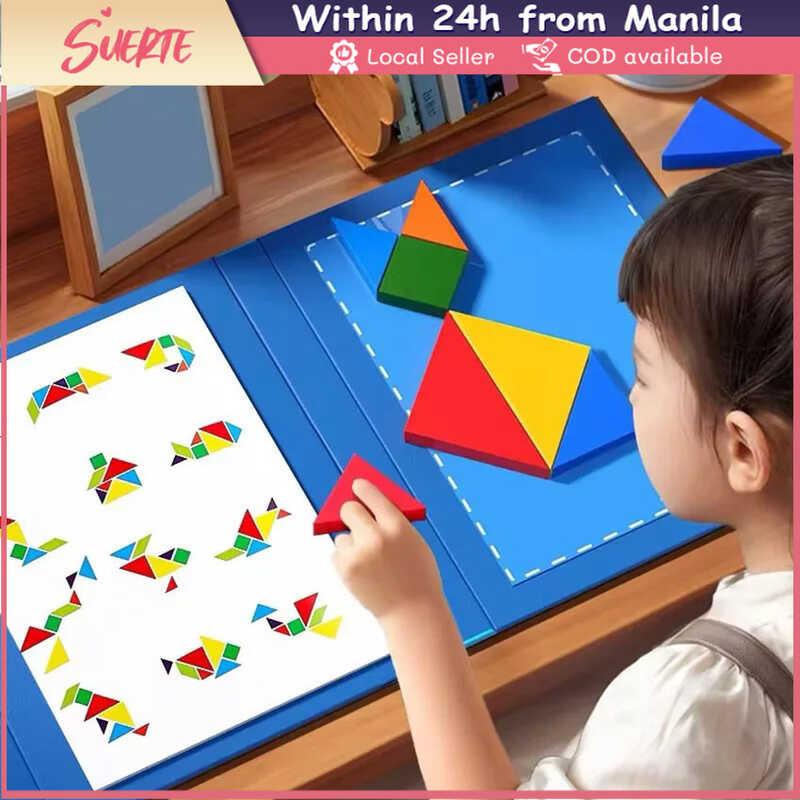SUERTE Kids Magnetic 3D Puzzle Geometric Shape Tangram Jigsaw ...