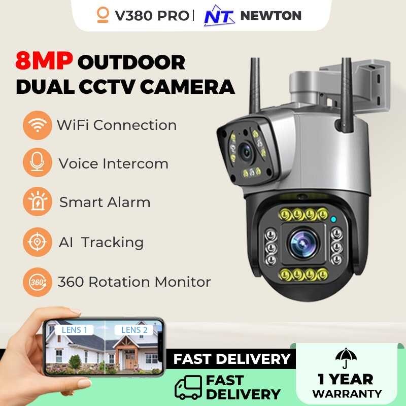 V380 Pro 8MP Dual Lens Cellphone Outdoor Waterproof CCTV Camera WiFi ...