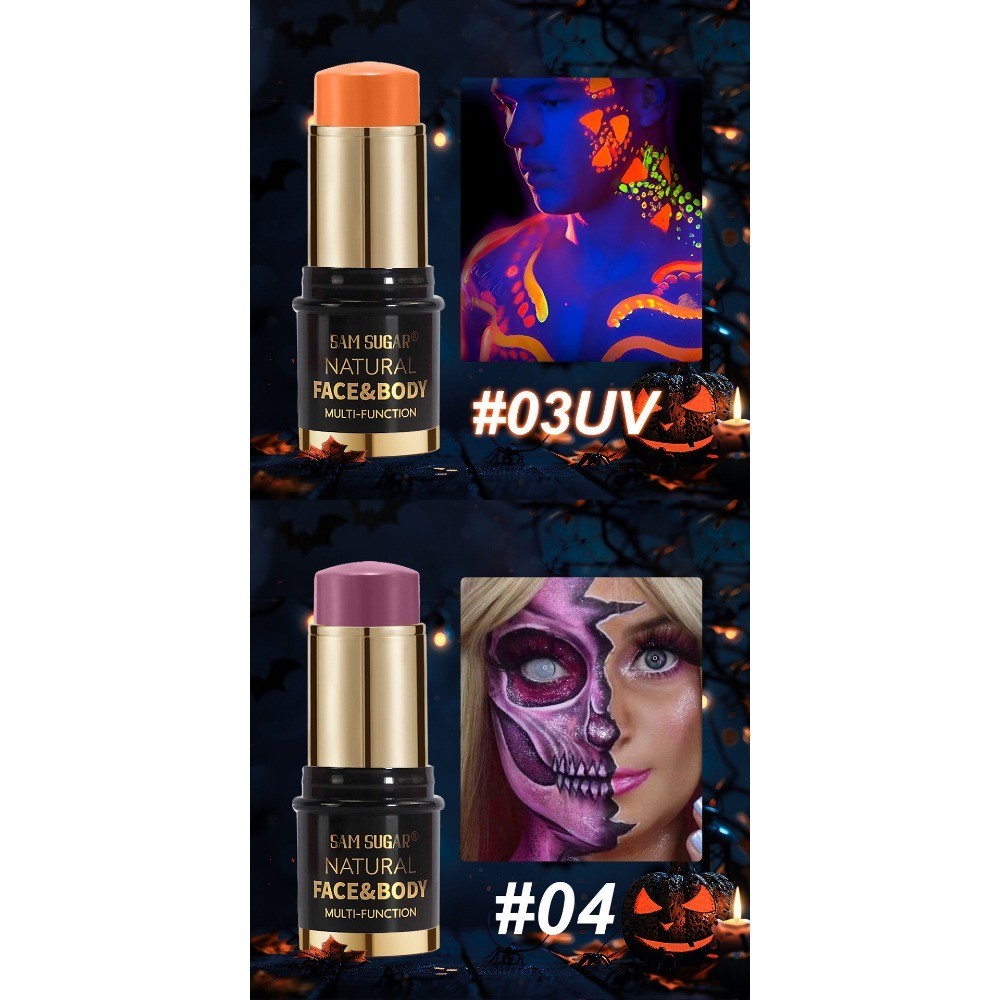 SAM SUGAR 1Pc Halloween Face Body Painting Stick Cream Waterproof UV