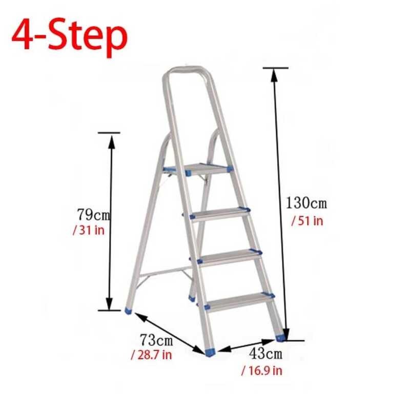 Folding Aluminum Multi-Purpose Engineering Ladder Indoor Stair Stool ...