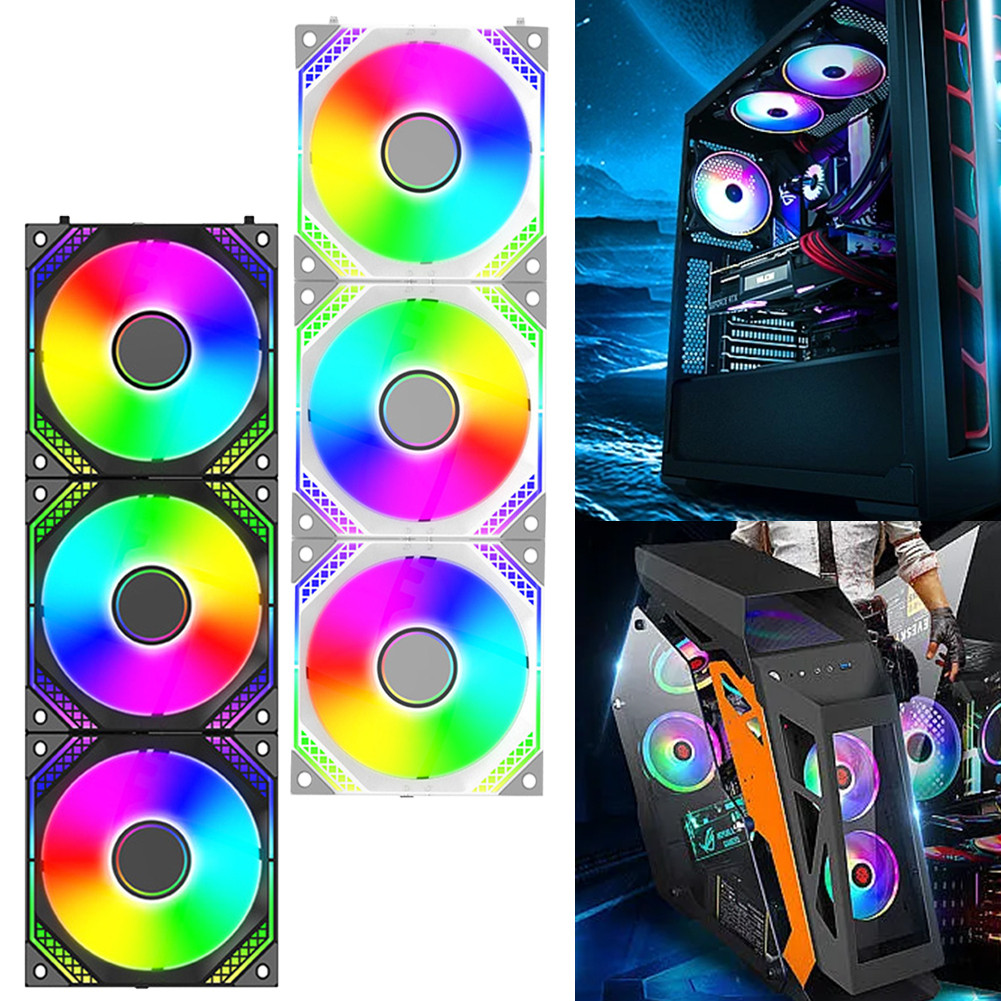 120Mm Chassis Fans Low Noise 5V 3Pin ARGB 4Pin PWM Addressable RGB 2000 ...