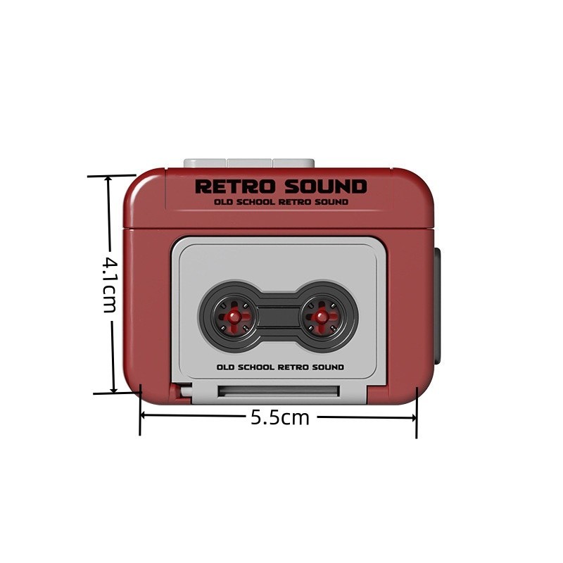Dualswish New Retro Tape Recorder Couple Gift Keychain Mini Recording ...