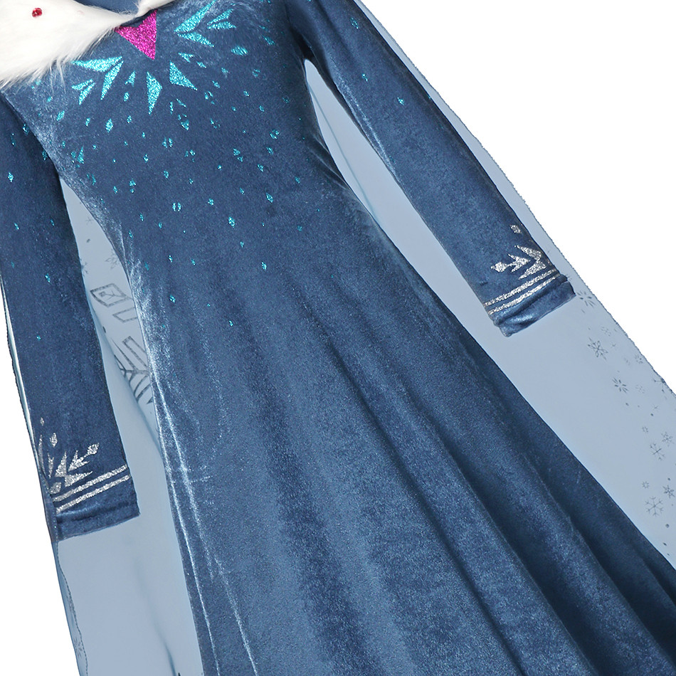 Frozen Snow Queen Elsa Costume For Winter Girls Elsa Cosplay Princess