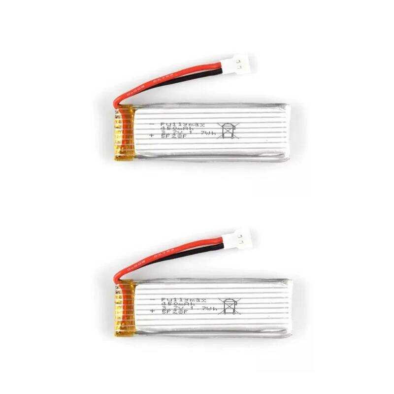Dilwe 2PCS RC Lipo Battery, 3.7V 450mah RC Helicopter Battery pour WLtoys XK K110 V977 RC 3D 6 Canaux Hélicoptère