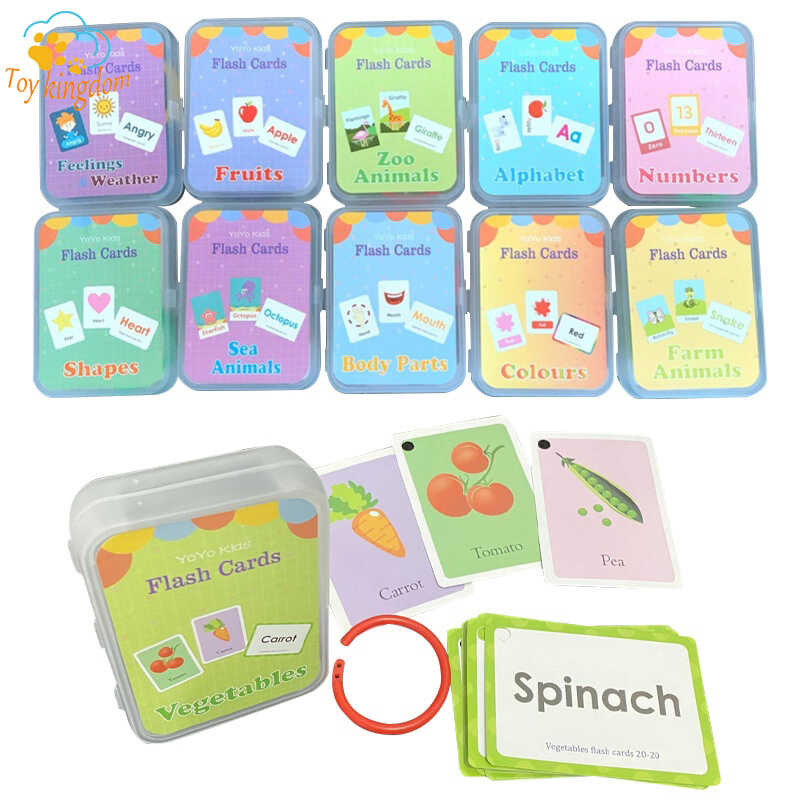 Baby Preschool English Learning Alphabet Flash Cards Montessori ...