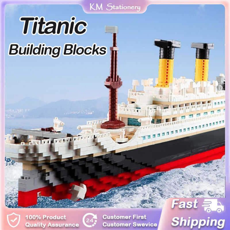 Titanic Cruise Boat Ship Model Building Blocks Kids DIY Educational ...