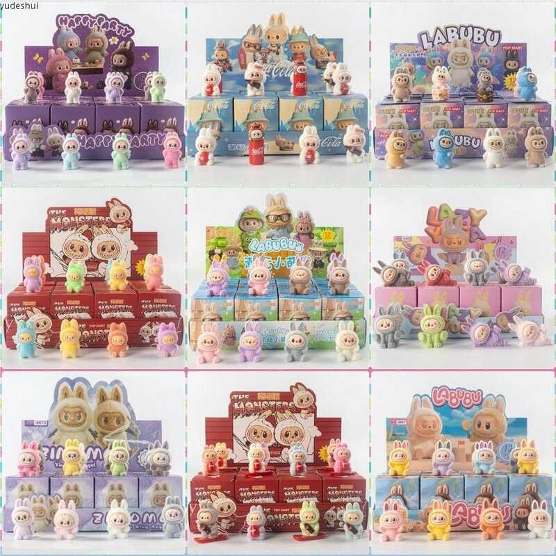 Xj YUDESHUI 12Pcs/Set Resin Labubu Bd Box Small Figures Cking Anime ...
