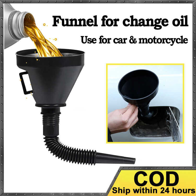 Longer Anti-Splash Plastic Auto Long Mouth Oil Funnels Engine For Car ...