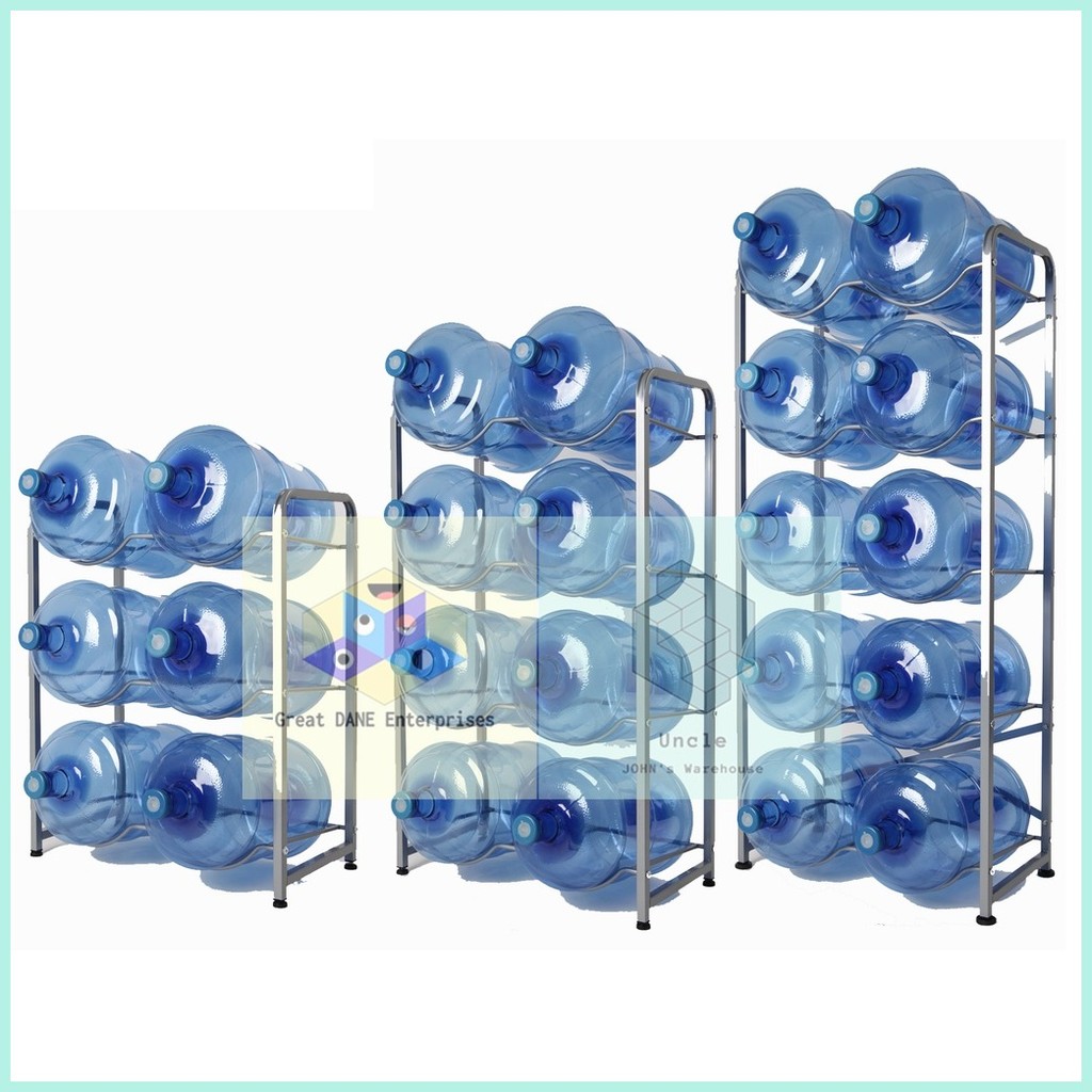 Space Saving Water Gallon Racks / Double Tiers Water Dispenser Stand ...