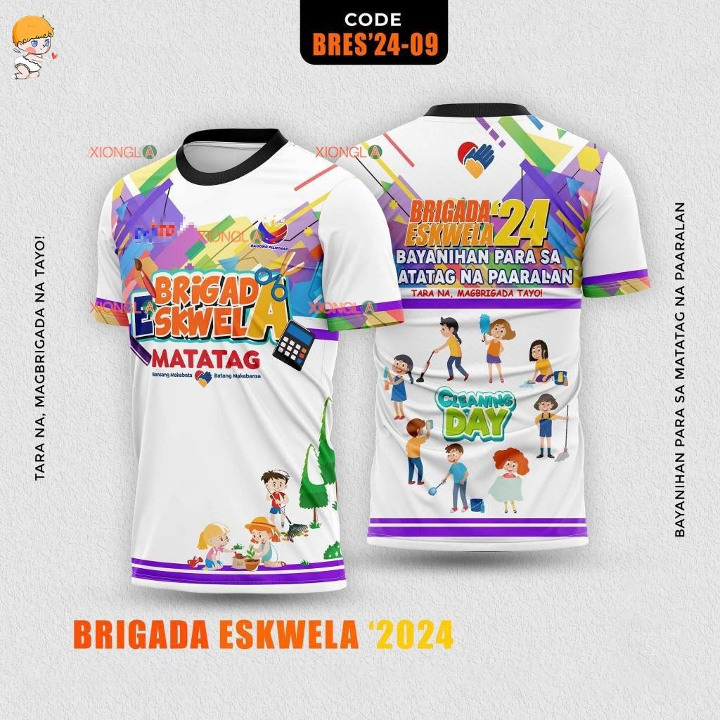 [REDAY STOCK] Back to school BRIGADA ESKWELA2024 Full Sublimation T ...