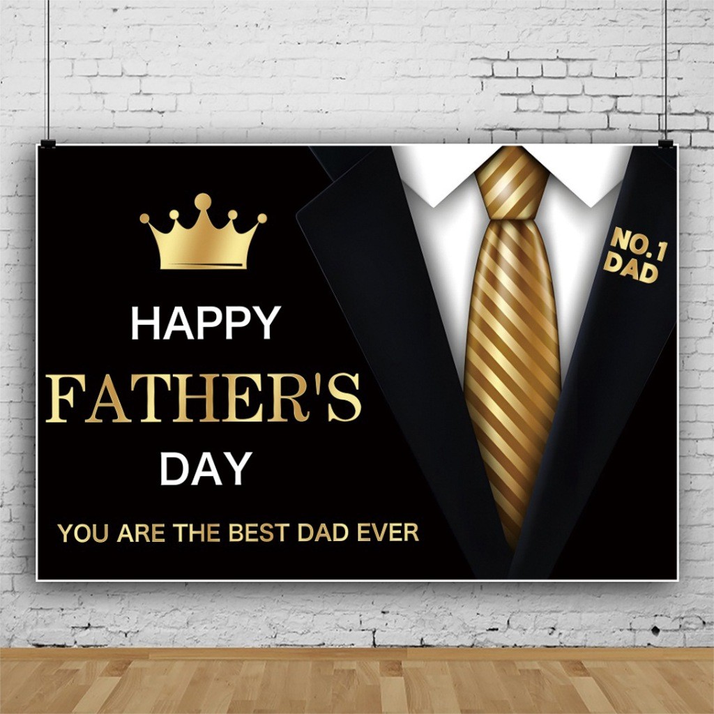 Happy Father's Day Backdrop I Love Dad Father's Day Party Decorations ...