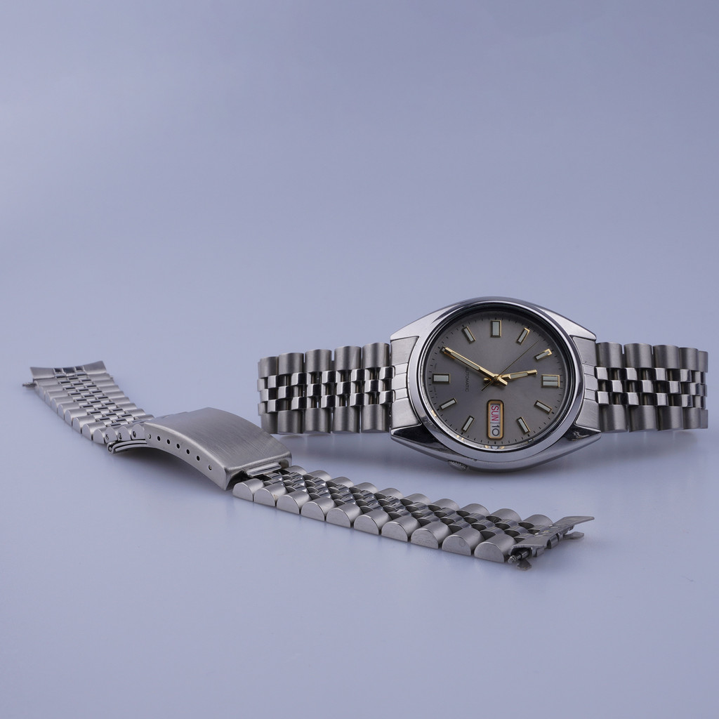 For 19mm Seiko SNXS79 75 77 SNXS80 SNXS81 SNXF05 SNXG47 Silver bracelet  Curved Jubilee Watch Band strap