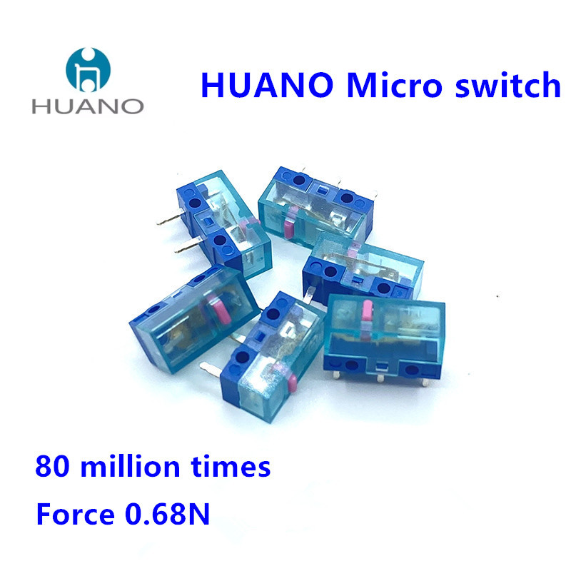 HUANO Mouse Micro Switch Transparent Shell Pink Dot 80 Million Times ...