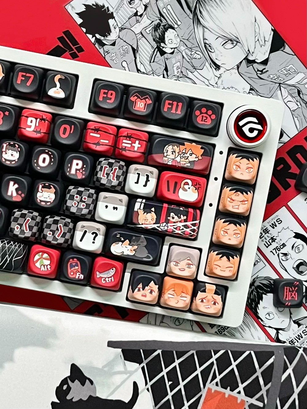 Nekoma Haikyuu Keycaps MOA/SOA/MAO Profile 142 Keys PBT Dye Sublimation ...