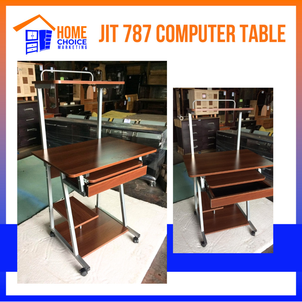 JIT - 787 COMPUTER TABLE W/ PRINTER STAND, KEYBOARD TRAY AND DRAWER ...