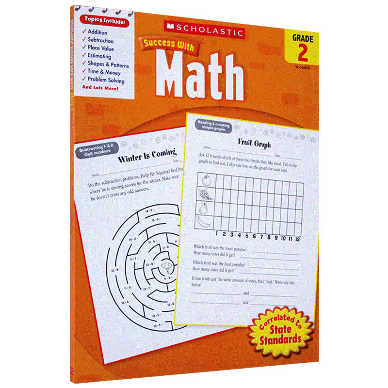 American Elementary School Second Grade Math Workbook Scholastic ...