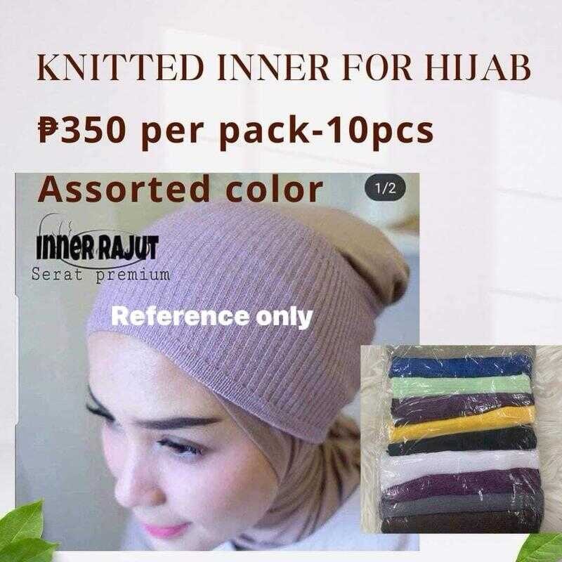 1Pack(10Pcs) Knitted Inner For Hijab 9B8 | Shopee Philippines