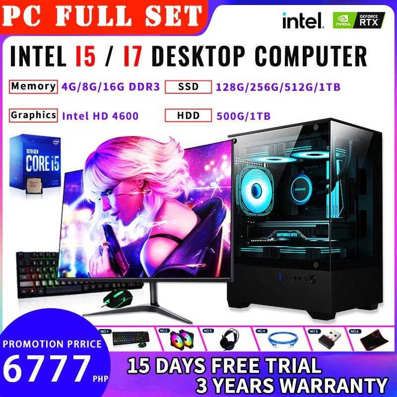 Intel Core I5/I7 Desktop Computer Full Set Quad-Core 8 Thread 16Gb RAM ...