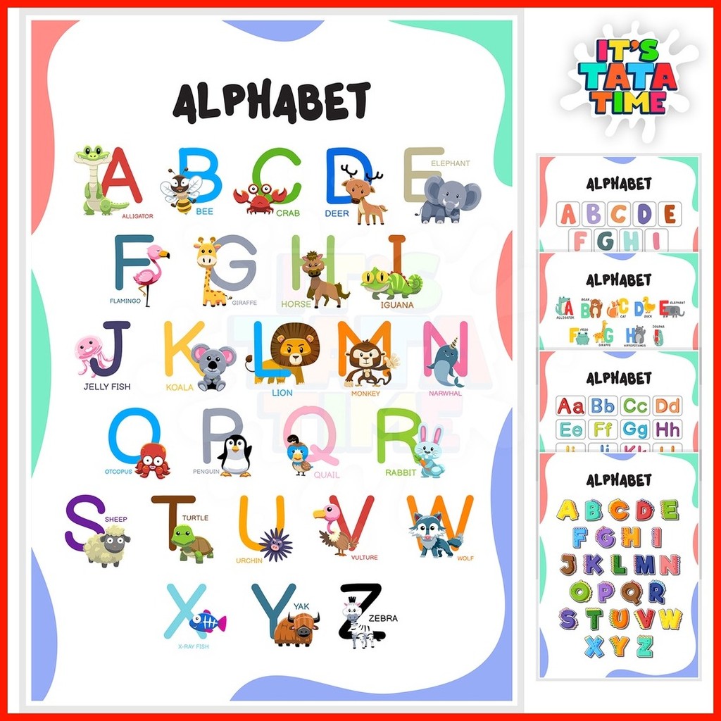 ⇨ Alphabet Educational Chart for Children - A4 Laminated Glossy ...