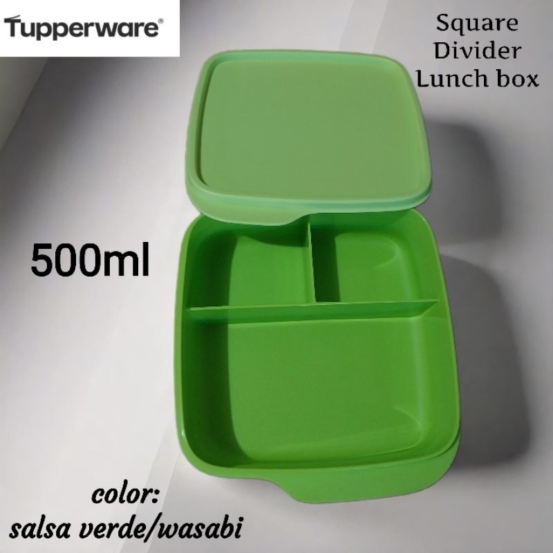 Tupperware Square Divided Lunch Box 550ml | Shopee Philippines