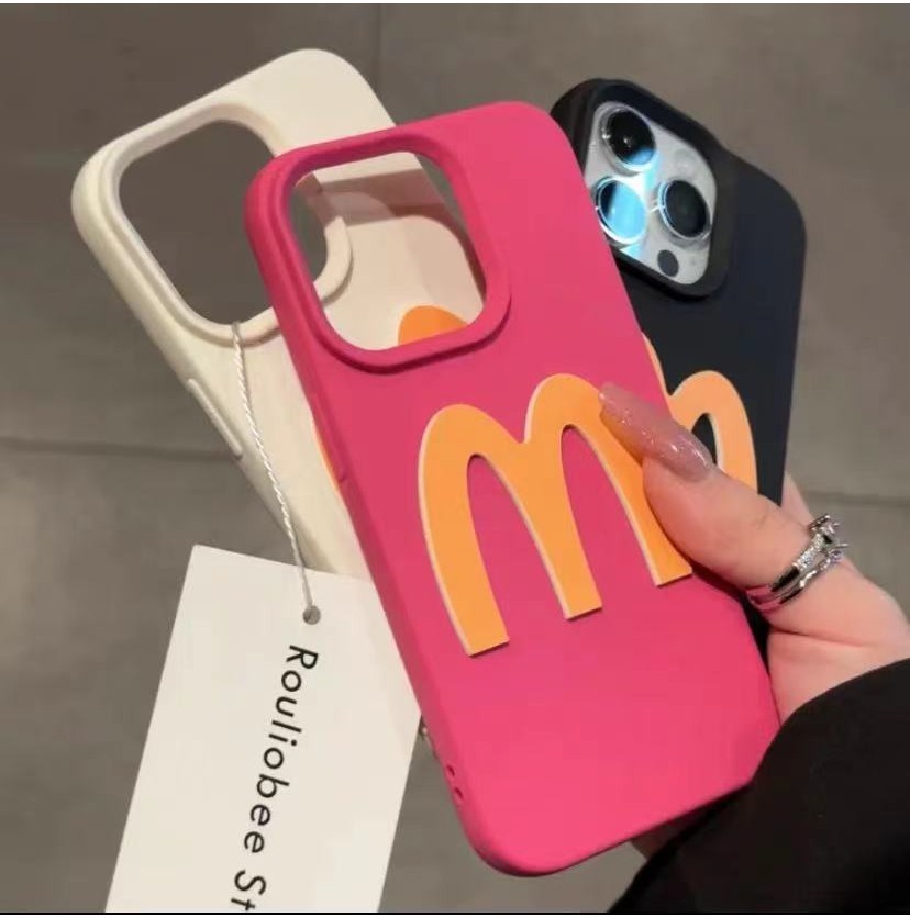 Luxury Creative DIY 3D M Letter Silicone Phone Case for iPhone 16 Pro