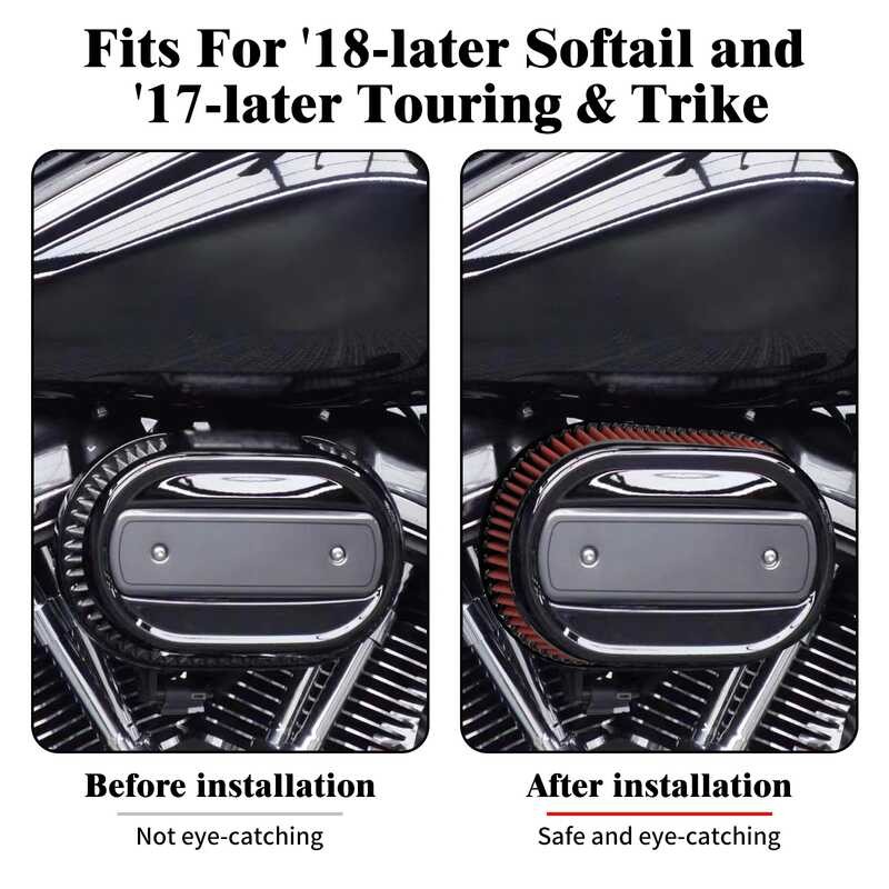 ZXH Motorcycle Air Cleaner Element Intake Inner Filter Replacement For ...