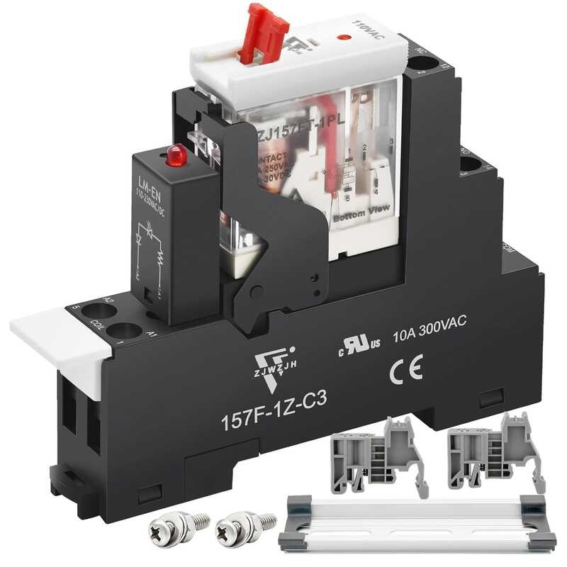 Power 12 Amp Relay Switch Test Button 110V 120V SPDT