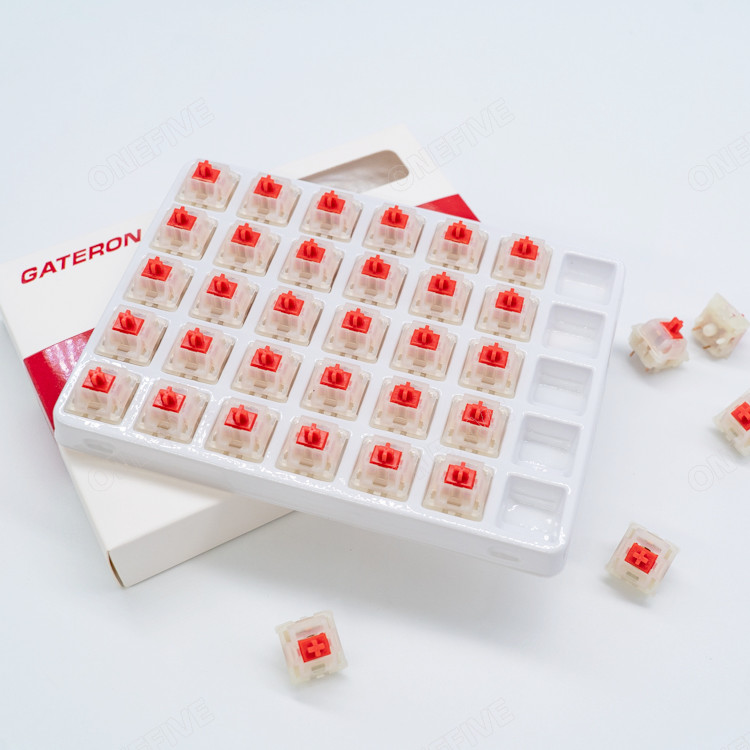 Gateron Milky Pro Switches Milky Yellow Pro Red Linear Pre Lubed Switch