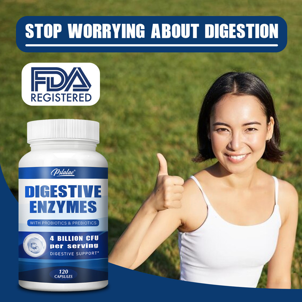 Pslalae Digestive Enzymes With Probiotics & Prebiotics GMO & Gluten