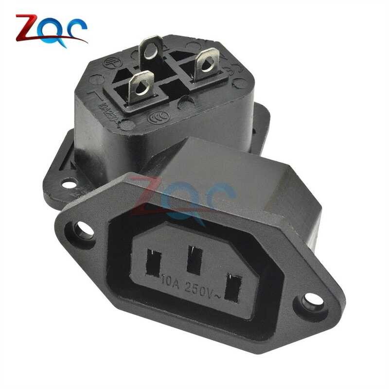 5PCS Chassis Female 15A/250V 3PIN 05231 AC IEC C13 C14 Inline Socket ...