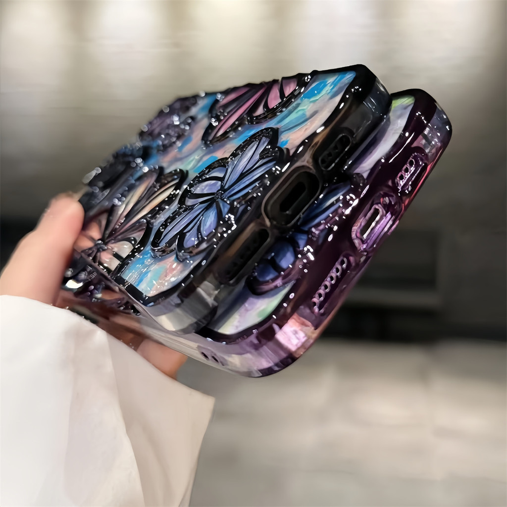 Fashion TPU Colorful Flower Phone Case for iPhone 11 12 13 14 15 Pro