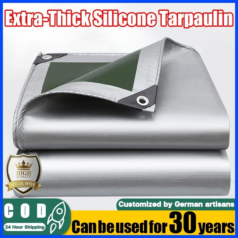 ☢ ♆ ♞(FREE Rope)2024 German Military Tarpaulin waterproof makapal